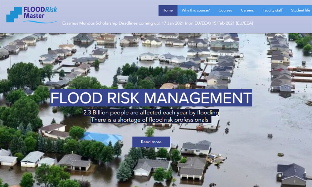 Študij in štipendije na Erasmus Mundus magistrskem študijskem programu Flood Risk Management