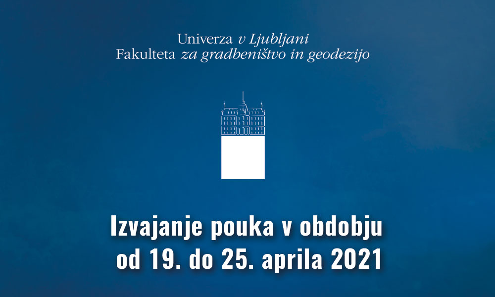 Izvajanje pouka v obdobju od 19. do 25. 4. 2021