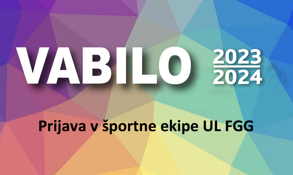 Prijava v športne ekipe UL FGG