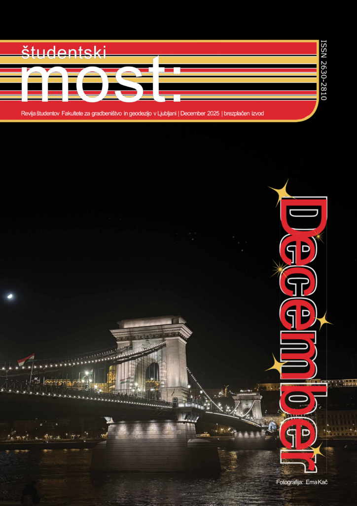 Naslovnica revije Most, ki prikazuje most čez reko Donavo, na Madžarskem