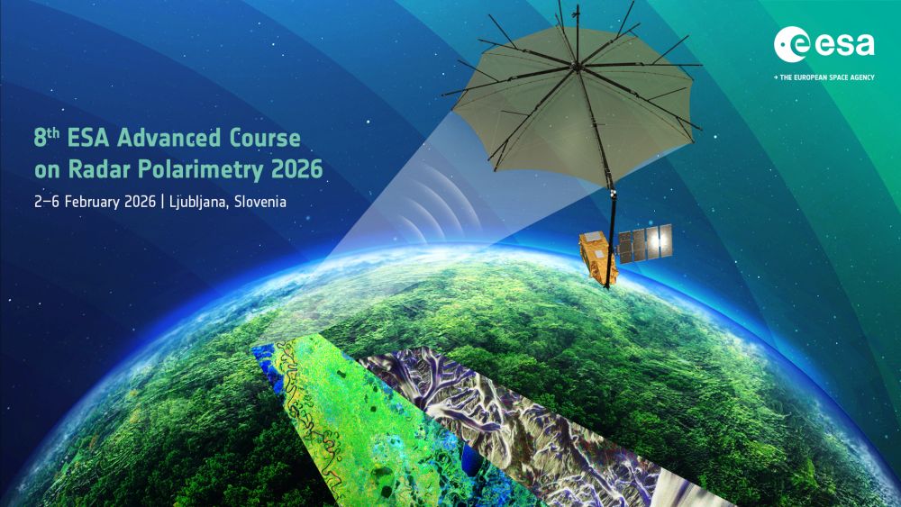 Najava izobraževanja ESA na temo radarske polarimetrije, ki ga je gostila UL FGG (Vir: ESA)