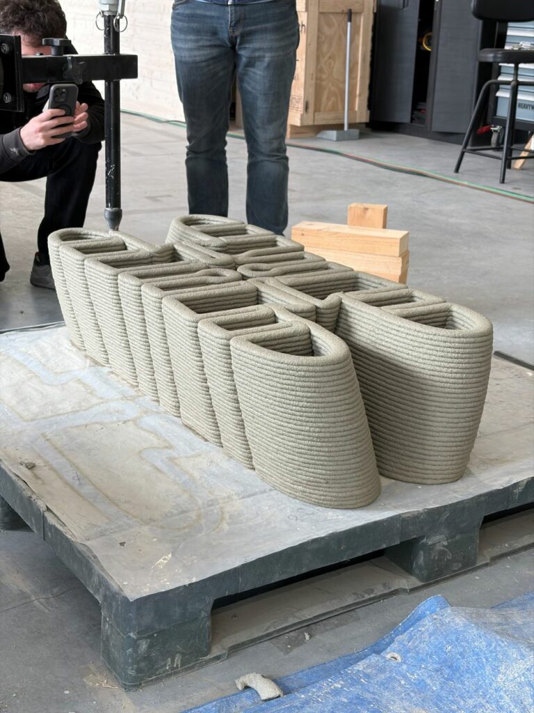 Betonski elementi in 3D-tiskalnik.