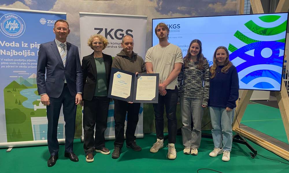 UL FGG prejemnica modrega certifikata Voda iz pipe