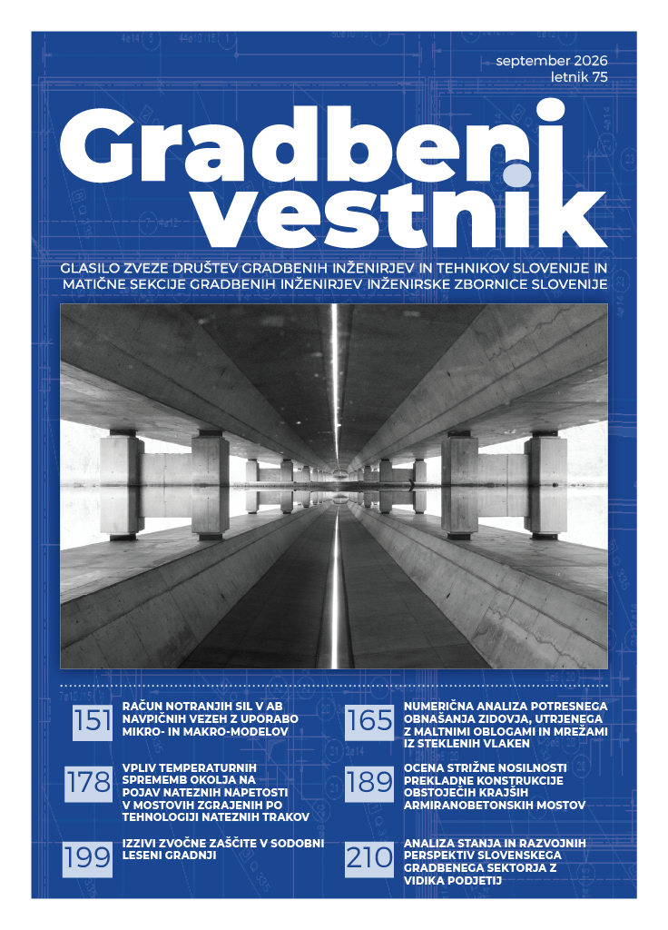 Naslovnica gradbenega vestnika, izdaja september 2026